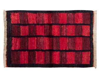 3x5 Shaggy vintage Turkish Handmade Tulu rug,Bohemian Wool Beni Ourain Rug,Flokati Rug