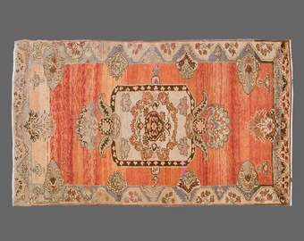 Turkish Rug, Area" Rug, Vintage Rug, 6 x 9'9 feet, Anatolian Rug, Antique Rug, Oriental Rug, Handmade Rug, Decorative Rug, Muted Rug