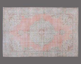 Vintage Turkish Rug, 7x11 Rug, Area Rug, Turkish Rug, Handwoven Wool Carpet, Boho Area Rug, 7x11 Carpet