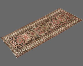 Tribal Echoes of Turkey, Vintage Turkish Runner Rug, 4 x 14 ft Rug, Vintage Runner Rug