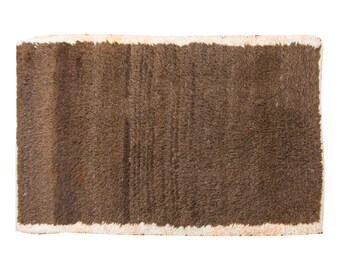 2x3 Moroccan Wool Beni Ourain Rug,Vintage Bohemian Flokati Rug