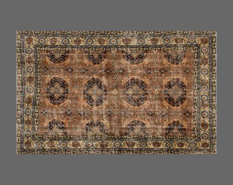 Turkish Rug", Vintage Rug, Area Ru 6'0 x 9'3 feet, Oushak Rug, Antique Rug, Oriental Rug, Handmade Rug, Decorative Rug, Muted Rug, Old Rug