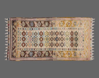 Turkish Rug, Area" Rug, Vintage Rug, 3'5 x 6'4 feet, Anatolian Rug, Antique Rug, Oriental Rug, Handmade Rug, Decorative Rug, Muted Rug