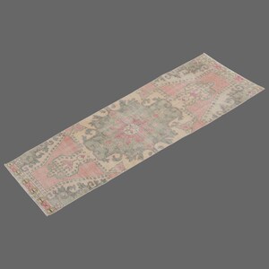 2&#39;6 X 7&#39;7 feet distressed rug runner,Oushak runner rug,oushak runner vintage,hallway long runner,floor home decor rug Runner,Turkish Runner