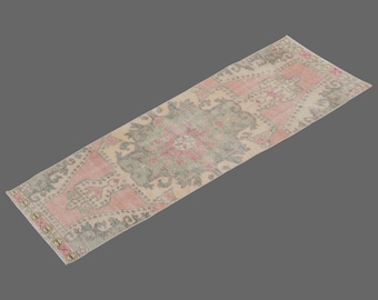 2'6 X 7'7 feet distressed rug runner,Oushak runner rug,oushak runner vintage,hallway long runner,floor home decor rug Runner,Turkish Runner