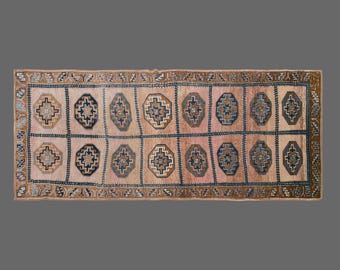 5 X 12'4 Floor Turkish Runner,Kars Rug Runner,Vintage Runner Rug,Runner,Handmade Runner Rug,Floor rug runner, 150 x 375 cm Rug Runner