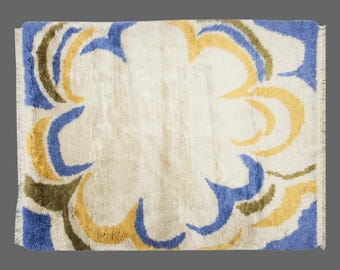 5x7 Moroccan Beni Ourain Rug,Vintage Handmade Wool Tulu Flokati Rug