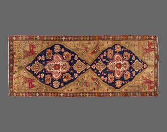 Turkish Rug, Area" Rug, Vintage Rug, 5 x 12'7 feet, Anatolian Rug, Antique Rug, Oriental Rug, Handmade Rug, Decorative Rug, Muted Rug