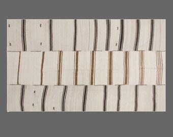 Authentic Minimalist Vintage Kilim Rug 185×310 cm (6.1×10.2 ft) | Turkish 60+ Year Old Runner Rug