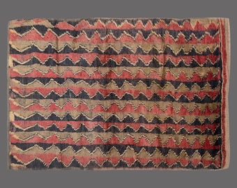 Handmade Wool Shaggy Rug: Bohemian Beni Ourain Style, 4x6 ft
