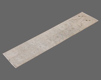 Turkish Rug", Runner Rug, Vintage Rug, 1.7 x 7.0 feet, Kitchen Rug, Oushak Rug, Antique Rug, Oriental Rug, Hallway Rug, Muted Rug, Wool Rug