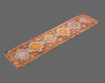 Runner Rug", Antique Rug, 2'8 x 10'8 feet, Oushak Rug, Vintage Rug, Turkish Rug, Hallway Rug, Floor Rug, Kitchen Rug, Wool Rug, Old Rug
