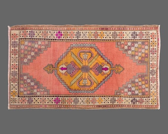 Turkish Rug, Area" Rug, Vintage Rug, 3'6 x 6'5 feet, Anatolian Rug, Antique Rug, Oriental Rug, Handmade Rug, Decorative Rug