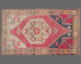 Blossom Spirit of Anatolia, Vintage Turkish Rug, 3 x 4 ft Rug, Vintage Rug