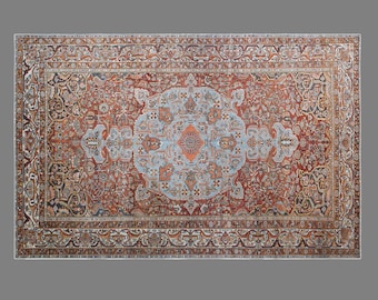 Oversize Baktiyari Rug 370x570 cm, 12'2" x 18'8", 100 Years Old One of a Kind Antique Rug, Handmade Wool Rug, Large Area Rug
