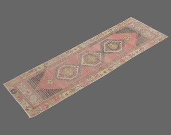 2’9 X 9 Floor" Turkish Runner,Oushak Rug Runner,Vintage Runner Rug,Oushak Rug Runner,Handmade Rug,Floor rug runner,Home Decor Rug Runner