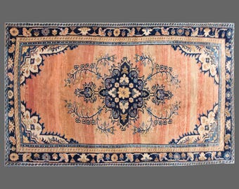 Handwoven Vintage Turkish Rug 137x336 cm | Large Area Rug 4.5x11 ft | Oushak Antique Rug, Handmade Decorative Rug, Washed & Ready