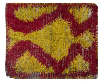 5x6 Moroccan Wool Beni Ourain Rug,Vintage Bohemian Flokati Rug