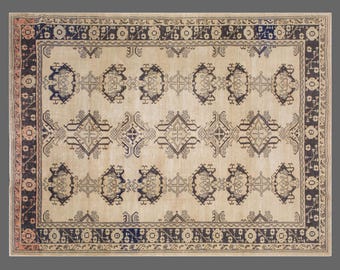 60+ YO Turkish Rug, Vintage Area Rug,  6.7x8.9 feet, Oushak Rug, Antique Rug, Oriental Rug, Handmade Rug, Decorative Rug,Boho Rug,Old Rug