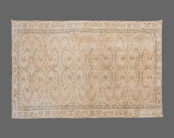 Vintage Rug, Area Rug, Turkish Rug, 5'2 x 8'6 feet, Oushak Rug, Antique Rug, Oriental Rug, Handmade Rug, Decorative Rug, Large Rug,Old Rug