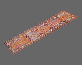 3 X 15 feet Vintage Rug Runner,Floor Oushak Rug,Hallway Turkish Rug Runner,Oushak Rugs,long runner, narrow long runner,Oushak Long Runner