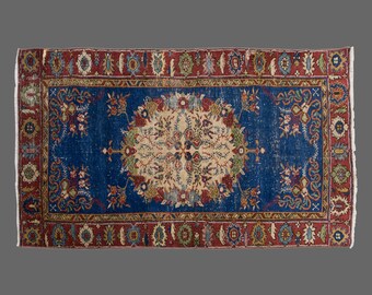 3x6 rug, 3.1 x 5.11 rug, Turkish Rug, Vintage Rug, Area Rug, Oushak Rug, Antique Rug, Oriental Rug, Handmade Rug, Old Rug, Wool Rug