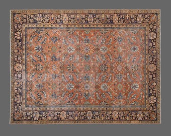 Oversized 60+ Year Old Turkish Heriz Rug | 220x295 cm (7.2x9.7 ft)