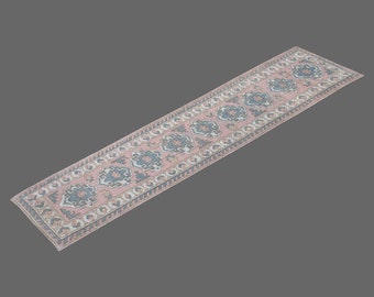 Runner Rug", Antique Rug, 3.5 x 13.5 feet, Oushak Rug, Vintage Rug, Turkish Rug, Hallway Rug, Floor Rug, Kitchen Rug, Wool Rug, Old Rug