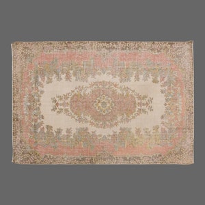 Area Rug, &quot;Turkish Rug, Vintage Rug, 6 x 9&#39;6 feet, Oushak Rug, Antique Rug, Oriental Rug, Handmade Rug, Decorative Rug, Large Rug, Old Rug