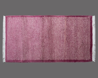 3x6 Moroccan Beni Ourain Rug,Vintage Handmade Wool Tulu Flokati Rug