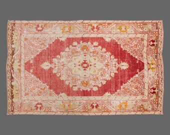 Turkish Rug,Decorative" Rug,Wonderful Turkish Rugs on Sale! FREE SHIPPING! Vintage Rug,Oushak Rug,Rug,Chic Rug,4'8" x 7" feet 143 x 215 cm