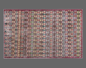 176x272 cm Vintage Oushak Rug – 60+ yrs Old Handmade Area Rug – 5'9" x 8'11" Bohemian & Traditional Caucasian Decorative Rug