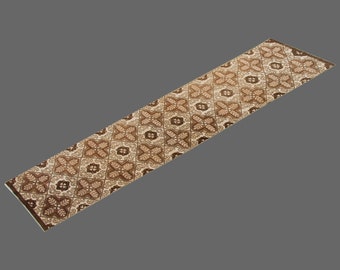 Runner Rug", Turkish Rug, Antique Rug, 1.11 x 9.9 feet, Oushak Rug, Vintage Rug, Oriental Rug, Handmade Rug, Hallway Rug", Kitchen Rug