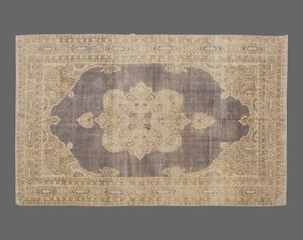 Turkish Rug, Area" Rug, Vintage Rug, 6'8 x 10'6 feet, Anatolian Rug, Antique Rug, Oriental Rug, Handmade Rug, Decorative Rug, Muted Rug