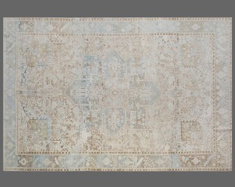 Vintage Turkish Oushak Rug 300x410 cm (9'10"x13'5") – 60+ Years Old Handmade Wool Carpet, Antique Oriental Area Rug, Bohemian Large Rug