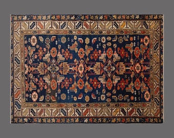 3.7 x 5.6 ft Rug, Vintage Turkish Wool Rug, Handwoven Anatolian Carpet, 108 x 168 cm, 60 Years Old Traditional Oriental Rug, Boho Rug, Rug