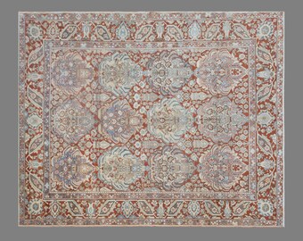 Antique Turkish Oushak Rug 327x400 cm (10'9" x 13'1"), Vintage Handmade Wool, 60+ Years Old Oversized Area Rug