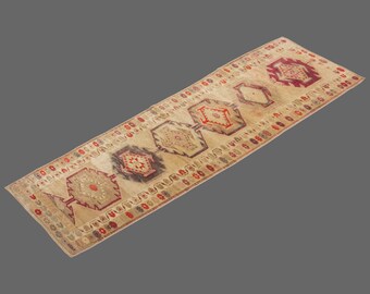3.1 X 10.10 Floor Turkish Runner,Oushak Rug Runner,Vintage Runner Rug,Oushak Rug Runner,Handmade Rug,Floor rug runner,Home Decor Rug Runner