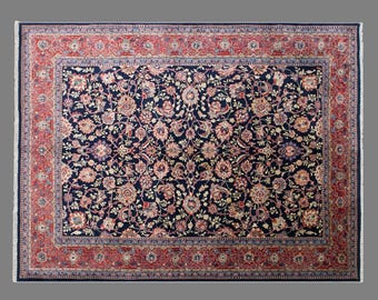 Vintage Oushak Rug, Handmade Wool Area Rug, 60+ Year Old Bohemian Carpet