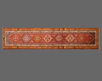 Large One-of-a-Kind Vintage Kurdish Herki Runner  83x365 cm (2.7x12 ft) | 60+ Years Old