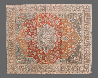 Turkish Rug, Area" Rug, Vintage Rug, 8'8 x 12'2 feet, Anatolian Rug, Antique Rug, Oriental Rug, Handmade Rug, Decorative Rug, Muted Rug