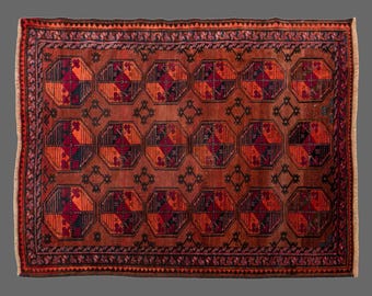 Chic" Rug,3'8 x 4'9 feet 112 x 145 cm cm,Wonderful Turkish Rugs on Sale!FREE SHIPPING! Vintage Rug,Turkish Rug,Decorative Rug,Oushak Rug