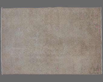 Whispers of Sand, Vintage Turkish Rug, 3 x 5 ft Rug, Faded Oushak Rug