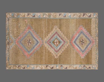 Large Kars Rug, Old Carpet, 227 x 335 cm Rug,Area Rug,Turkish Rug,Vintage Rug, 7'5 x 11 ft, Handmade Wool Rug,Kars Rug