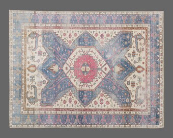 Turkish Rug, Area" Rug, Vintage Rug, 6'6 x 9'9 feet, Anatolian Rug, Antique Rug, Oriental Rug, Handmade Rug, Decorative Rug, Muted Rug