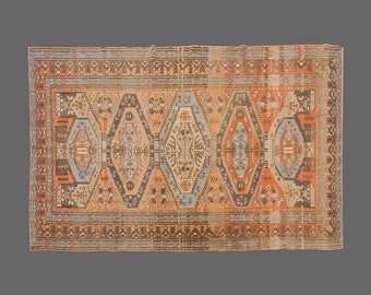 Turkish Rug,Decorative" Rug,Wonderful Turkish Rugs on Sale! FREE SHIPPING! Vintage Rug,Oushak Rug,Rug,Chic Rug,5'7" x 9'3" feet 170 x 282 cm