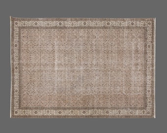 Vintage Rug, Area Rug, Turkish Rug, 6'3 x 9'2 feet, Oushak Rug, Antique Rug, Oriental Rug, Handmade Rug, Decorative Rug, Large Rug,Old Rug