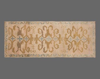 5'1 x 12'8 feet Vintage Kars Rug, Handmade Runner,Floor Kars Rug,Hallway Turkish Rug Runner,Kars Rug Runner,156 x 387 cm, Narrow Long Runner