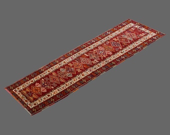 3 X 12'3 Floor" Turkish Runner,Oushak Rug Runner,Vintage Runner Rug,Oushak Rug Runner,Handmade Rug,Floor rug runner,Home Decor Rug Runner