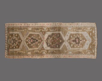 Nomad Trails of Kars, Vintage Turkish Rug, 5 x 13 ft, Vintage Rug